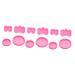 Abaodam 12 Pcs Tag Silicone Mold De para Gelatinas Resin Ornament Mousse Mold Baking Mold