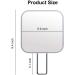 YEAKE Large Handheld Makeup Mirror - Square White & Metal, Portable Table Desk Mirror with Stand for Travel and Bathroom, 9.4 x 5.9 - Buy Online on GoSupps.com
