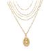 Yardenfun 5 J Necklace for Women Womens Necklace Lady Necklace Choker Necklace Collar Gem Miss Golden Necklace
