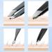 4-Piece Professional Stainless Steel Tweezers Set Precision Tweezers for Ingrown Hair Facial Hair Splinter Blackhead and Tick Remover - Buy Online on GoSupps.com