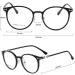 LTSrll Retro Round Reading Glasses | Blue Light Blocking HD Oval Anti-Eye Presbyopia Glasses | Vintage Style +350 Black-Golden TR Frame - Buy Online on GoSupps.com