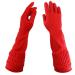 Dishwashing Gloves Red Rose Latex Gloves Extended Thickened Washing Gloves Washing Bowls Gloves Tools CH