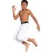 LEAO Youth Boys 3/4 Compression Pants with Knee Pads Cool Dry Basketball Tights Sports Capri Leggings White Small - Buy Online on GoSupps.com