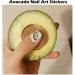 DIY Decoration Green Color Anime Cartoon Avocado 3D Design Nail Stickers Sliders Decals(007) - Buy Online on GoSupps.com