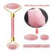Buy Pink Jade Roller & Rose Quartz Facial Roller - Anti-Aging Beauty Tool for Wrinkles & Puffiness Treatment - Buy Online on GoSupps.com