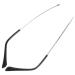 Ohphcall 1 pair of glasses bends of universal glasses substitute brass frame. Reading glasses Temple glasses arm glasses poor legs Arms for glasses repair extraterrestrations Silver 14.00x0.50.40cm