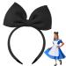Balloome Hair Band Bow Headbands Headdress for Women and Girls Perfect Hair Accessories for Party and Cosplay (Black)