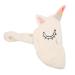 Serviette Masque Chauffante Fleece Pour Soins Peau Masque Facial Humidifiant Avec Design Cartoon Unique Pour Femmes Pour Compresses Chaudes Et Vapeur Faciale 1 unit (Lot de 1) blanc