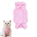 Phcozy 1 pcs recovery suit cat pets protection clothing restoring suit vest prevent licking after the operation wear wearing and keeping warm recovery cloth suit for cats dogs (pink)