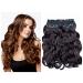 BOMBSHELL HAIR EXTENSIONS 250g 24" Curly 3 Pieces Full Head Clip On Hair Extensions Hair Piece Wig-DARK BLACK CHERRY M06