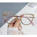 PARWANA Cat-Eye Blue Light Blocking Eyeglasses - Anti Eye Strain Computer Readers with Large Flat Light Mirror +200 in Purple-Golden | International Shipping - Buy Online on GoSupps.com