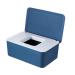 QKFON storage box for wet wipes wet wipes for dry and wet tissue paper napkin holder wet wipes donor holder with lid for home and office (blue white)