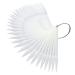 Beaupretty Stiletto Nail Pattern Sticks - 100 Fan-Shaped Nail Display Tips with Metal Ring | Perfect for Nail Practice & Color Display (White Size 1) - Buy Online on GoSupps.com