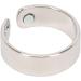 Adjustable Silver Fatigue Relief Magnetic Ring - Stylish Metal Jewelry Accessories - Buy Online on GoSupps.com