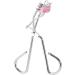 Silver Eyelash Clip Long Lasting Curl Good Curling Effect Elastic Fitted Eye Shape Manual Press Eyelash Curler with Comb for Make Up Eyelash Curlers