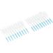 200-Piece Mouth Cleaning Tools Set - Interdental Brush Disposable Soft Silicone Head Portable Dental Floss & Toothed Flap with Case for Oral Care - Blue - Buy Online on GoSupps.com