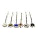 Lurrose 6Pcs Drill Hair Clips Diamond Hair Pin Bobby Pins Rhinestone Bangs Clips (White  Blue  Black  Champagne  Crystal Yellow  Pearl  1 Pcs Each)