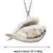 Plbge 2D Flat Sleeping Dog Necklace - Cute Angel Jewelry for Pet Lovers & Young Girls - Perfect Gift - Buy Online on GoSupps.com