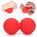 Ververt Touch Double Massage Ball | Leg Back & Shoulder Muscle Relaxation | Deep Tissue Massage & Yoga Fitness Ball | Red - Buy Online on GoSupps.com