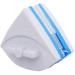 Double-Sided Magnetic Window Cleaner Glass Cleaning Brush Glass Wiper Household Cleaning Tools For Single Layer Double Sided Glass Wipe Thickness 3-8 Mm(Blue And White)