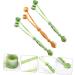 Frcolor 9-Piece Two-Colored Tai Chi Hammer Back Scratcher & Massage Tool - Portable Self-Massage Fitness Equipment (40x3.4cm) in Orange & Green - Buy Online on GoSupps.com