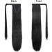 JessLab Long Straight Ponytail Extension and Drawstring Ponytail 24 Inch Heat Resistant Thick Natural Wrap Around Hairpiece Ponytail Wrap Pony Wig with Magic Paste for Women Girl Black - Buy Online on GoSupps.com