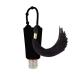 Hand Sanitizer Holder Black Tassel Hand Sanitizer Holder for Backpack For 1 oz Bottle Case (Black)