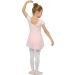 MdnMd Ballet Leotard with Skirt Toddler Girls Dance Outfit Short Sleeve - Ballet Pink 4-5T - Buy Online on GoSupps.com
