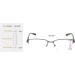 Kerecsen Progressive Multifocus Reading Glasses - Metal Half Frame Black 2.0 Diopters - International Shipping Available - Buy Online on GoSupps.com