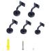 Sturdy Handrail Bracket Solid Banister Rail Bracket Stair Handrail - 5PCS - Flat Joint 60X60mm Transitional (Color : Black)