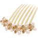 Hair Combs Slides for Women Hair Comb Clips Hair Piece Pins with Pearl Rhinestones Hair Accessory - Buy Online on GoSupps.com