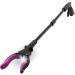 Luxet 32 Inch Pink Grabber Reacher Tool with LED Light and Magnetic Tip - Lightweight Aluminum Foldable Pick Up Stick for Elderly - Buy Online on GoSupps.com