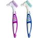 10 Pack Double-Sided Denture Cleaning Brushes - Multilayer False Teeth Brush Set (Multi-Colored) | International Shipping Available - Buy Online on GoSupps.com