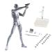 COPYLOVE Figure Model PVC Action Figure Drawing Models Figure Artist Draw Painting Model Mannequin Jointed Doll, Drawing Mannequin Figure Models for Artists (Grey Male)