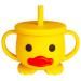 Toddler Cup  Silicone Training Cup  Sippy Cup for Baby  Baby Led Weaning Cup With Lid & Double Handle  Unbreakable  7oz  6+ Months Sippy Cup-Yellow