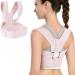 Posture Corrector for Men and Women Adjustable Upper Back Support Adjustable Spinal Posture Correction Belt X-Small Pink