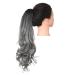 Shadow Curly Hair Ponytail Extensions Claw in Fake Ponytail Tail Hair Piece Afro Long Clip in Synthetic Blonde Pink Wavy Wig Black to Gray 22inches