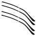 Lalafina 2 pairs of glasses Bones Exchange of the glasses hanger replacement for glasses hinge sunglasses arm leg sunglasses arm replace glasses arm ear protector men and women metal repair black 14x3cm