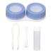 Verdant touch lens container mini contact lens box kit portable plastic-objective retention holder for daily use purple soaking 180 characters multicolored multicolored