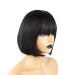 TongTaiXie Short-length Synthetic Straight Wig Black Bob Wig Bob Hair Wig Party Cosplay Costume for Women Ladies