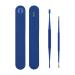 Ear Wax Removal  Ear Cleaner  Ear Pick Ear Cleaning Kit with 360  tainless Steel Spiral Ear Massage Cleaning Tool  Professional Ear Wax Remover 2Pcs (Blue Brush)