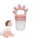 Freshy Toothing Pacifiers - Reusable Silicone Nipple Bite Toys & Fruit Feeders for Soothing Gums | Honhoha Rose Red - Buy Online on GoSupps.com