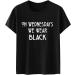 Womens Funny Letter Print 'On Wednesday We Wear Black' Tee Shirt - Black, Medium - Buy Online on GoSupps.com