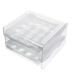 Uonlytech Egg Storage Box Eggs Drawer Thickened Egg Tray Wear-resistant Egg Tray Accessories Multifunction White 21.5x22.5x14cm