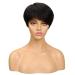 D but Short Pixie Wig for Women | Brazilian Virgin Hair 9 Inch 1B Black | Real Hair Wig 63g 22.86 cm - Buy Online on GoSupps.com