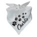 Little Fratz Dog Triangle Scarf (Colour: White) (Size 1 (55 cm)) Name of the dog 55 x 18 white