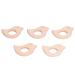 5Pcs Bird Shape Baby Teething Toys - Natural Beech Wooden Teether for Pain Relief and DIY Handiwork Accessory - Buy Online on GoSupps.com