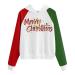 Bigfanshu Woman Dresses Fashion Christmas Sweater Print Hooded Round Collar Long Sleeves Tops