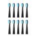 10 Pack Toothbrush Replacement Heads Compatible with Fairywill FW-507/508/551/917/959, Gloridea, Sboly, WOVIDA, YUNCHI Sonic Electric Toothbrushes - Black 10-black