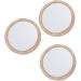 Solustre 3PCs Handheld Wood Makeup Mirror Set - Mini Cosmetic Mirrors for Girls & Women | Ideal for Home & Outdoor Use - Buy Online on GoSupps.com